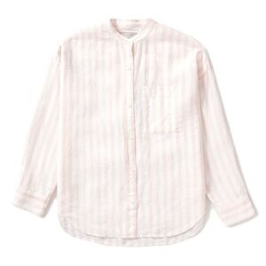 Everlane Womens Light Pink Striped 100% Linen Shirt